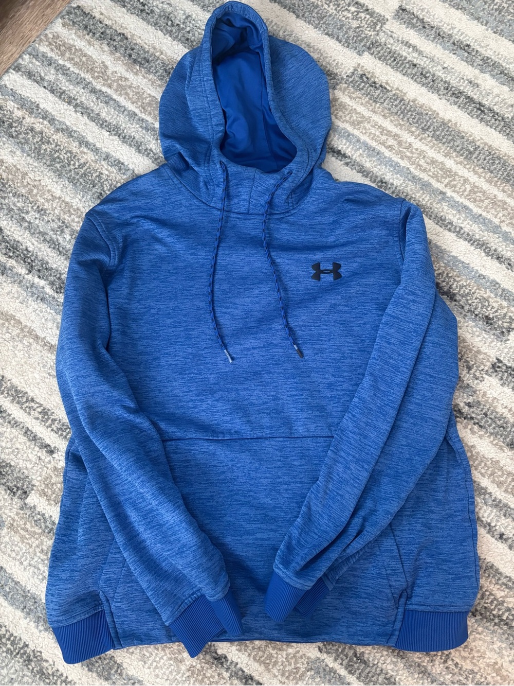 Under Armour Royal Blue Pullover Hoodie with Logo